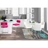 Lumisource Cosmo Dining Table in Chrome and White Marble Top DT-COSMO2 WMB